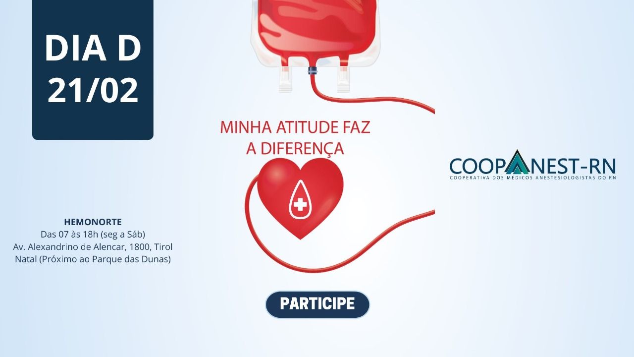 Leia mais sobre o artigo Coopanest RN lança campanha para reforçar estoques de sangue