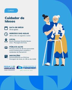 Leia mais sobre o artigo Escola do Legislativo de Parnamirim abre inscrições para curso gratuito de Cuidador de Idosos